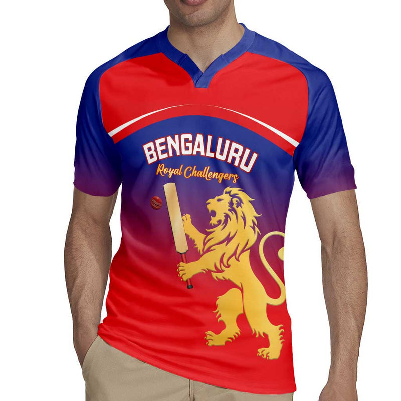 Custom Bengaluru India Cricket Go Champions Rugby Jersey
