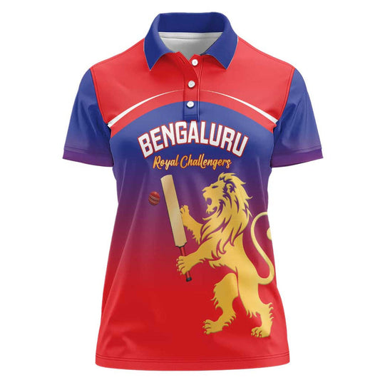 Custom Bengaluru India Cricket Go Champions Women Polo Shirt