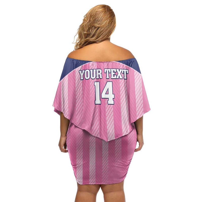 Custom Bermuda Cricket Go Gombey Warriors Off Shoulder Short Dress