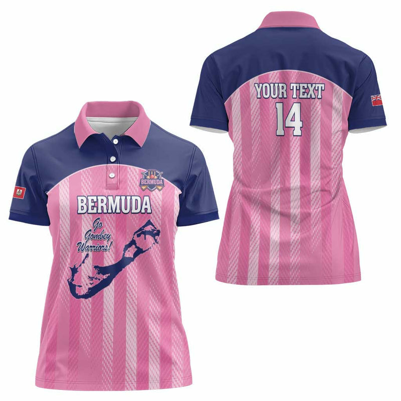 Custom Bermuda Cricket Go Gombey Warriors Women Polo Shirt