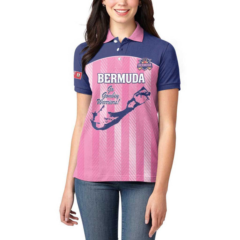 Custom Bermuda Cricket Go Gombey Warriors Women Polo Shirt