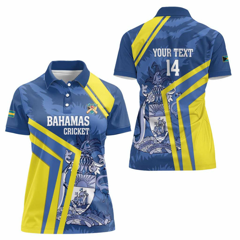 Custom The Bahamas Cricket Come On Bahamian Women Polo Shirt