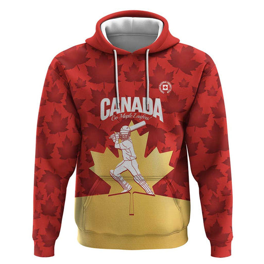 Custom Canada Cricket Come On Maple Leaf Hoodie