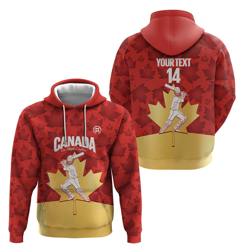 Custom Canada Cricket Come On Maple Leaf Hoodie