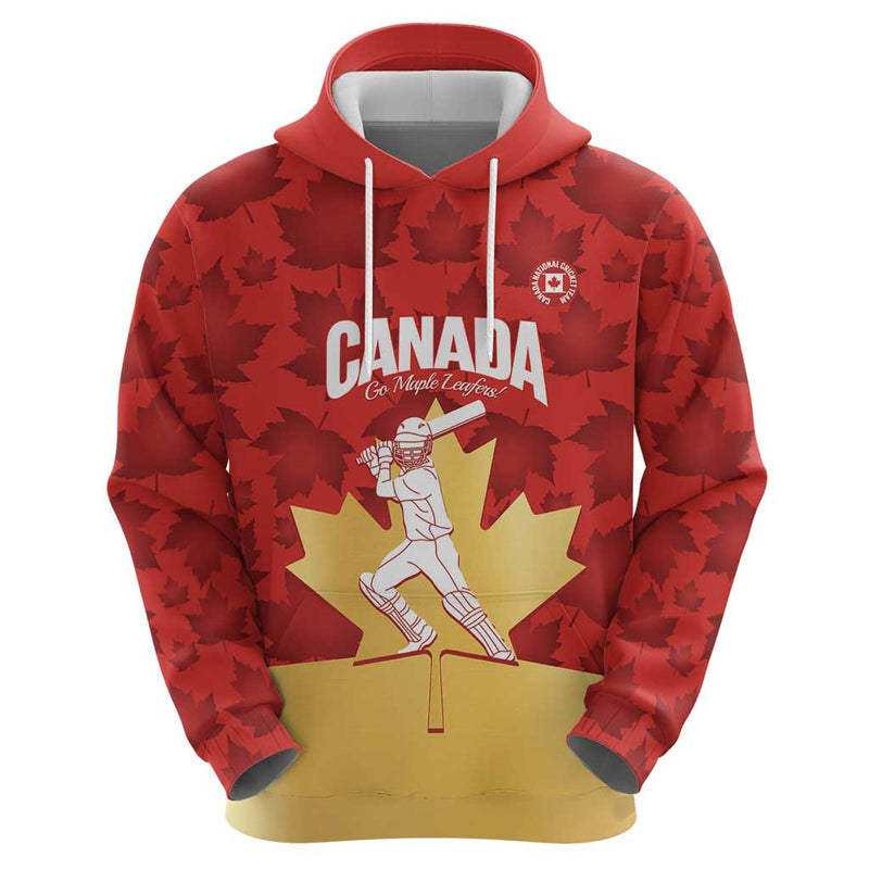 Custom Canada Cricket Come On Maple Leaf Hoodie