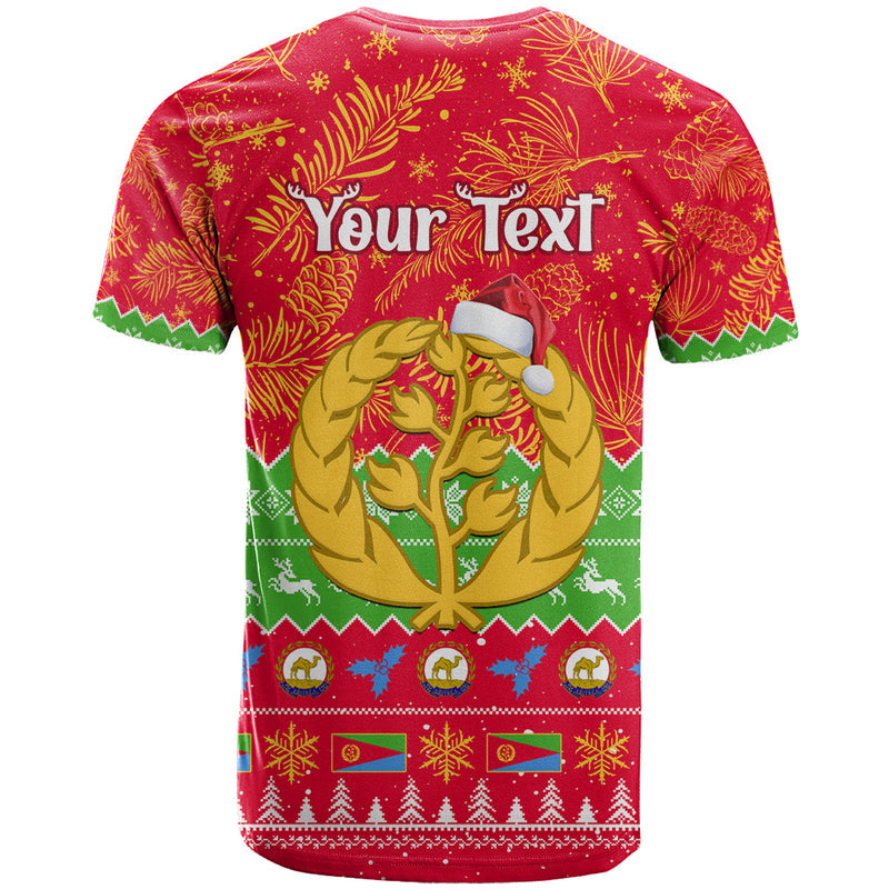 Eritrea Christmas Eritrean Olive Santa Claus Merry Xmas T Shirt
