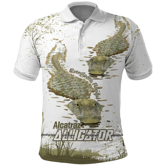Everglades Florida Alligators Alcatraz Est 2025 Polo Shirt