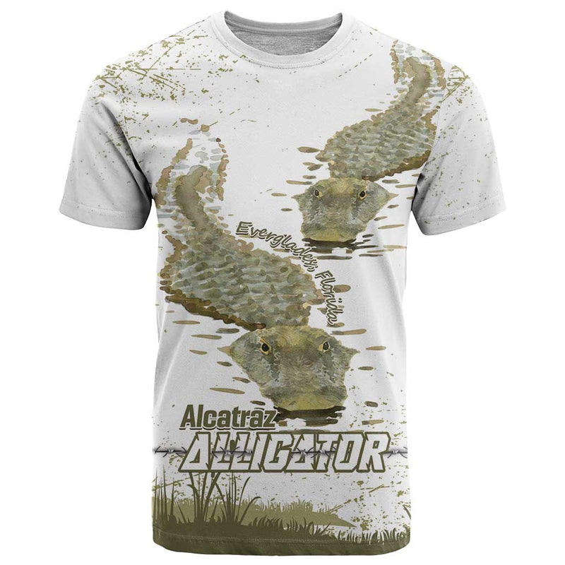 Everglades Florida Alligators Alcatraz Est 2025 T Shirt