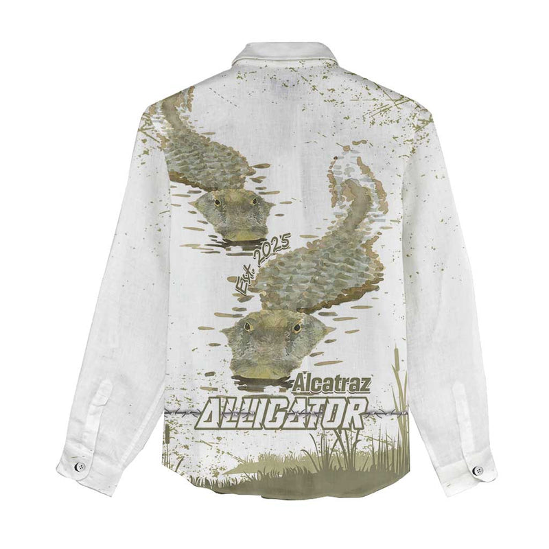Everglades Florida Alligators Alcatraz Est 2025 Women Casual Shirt