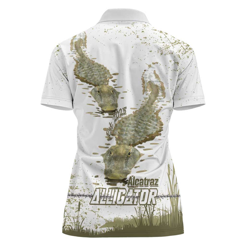 Everglades Florida Alligators Alcatraz Est 2025 Women Polo Shirt