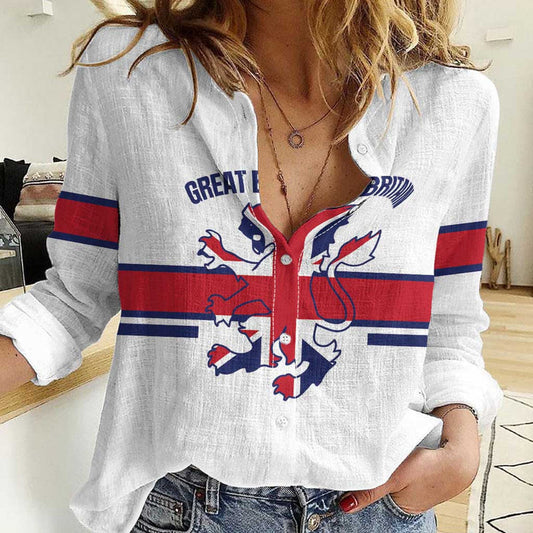 Custom Great Britain Hockey 2025 Go Champions Women Casual Shirt