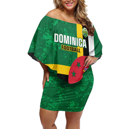 Custom Dominica Football 2025 Go Dominik Off Shoulder Short Dress