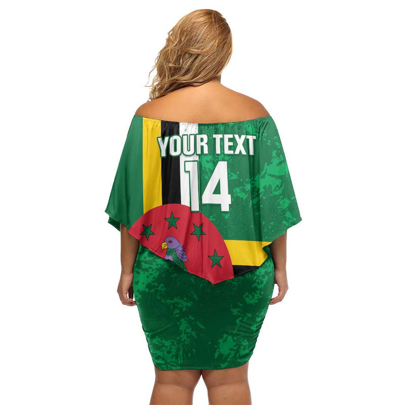 Custom Dominica Football 2025 Go Dominik Off Shoulder Short Dress