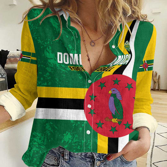 Custom Dominica Football 2025 Go Dominik Women Casual Shirt