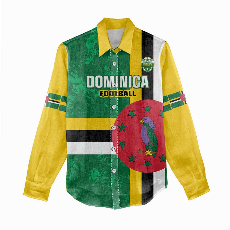 Custom Dominica Football 2025 Go Dominik Women Casual Shirt