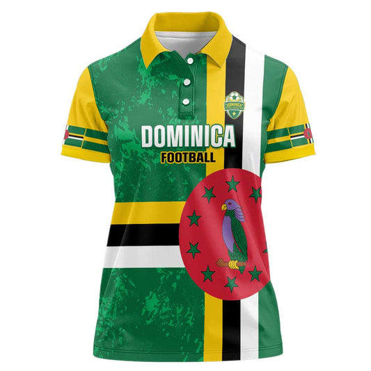 Custom Dominica Football 2025 Go Dominik Women Polo Shirt