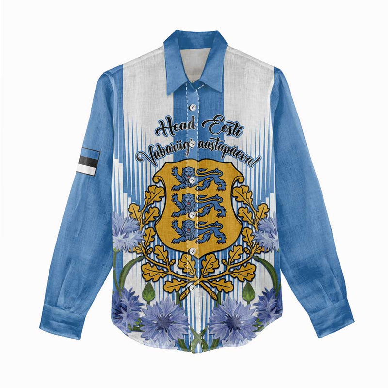 Estonia Independence Day Head Eesti Vabariigi Aastapaeva! Women Casual Shirt