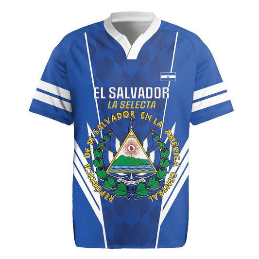 Custom El Salvador Football 2025 Vamos La Selecta Rugby Jersey