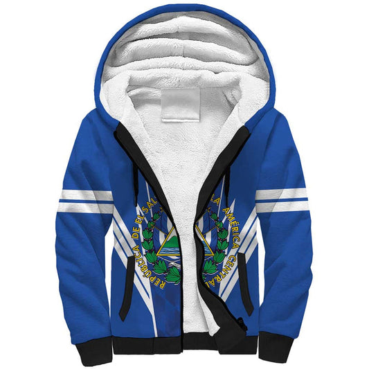 Custom El Salvador Football 2025 Vamos La Selecta Sherpa Hoodie