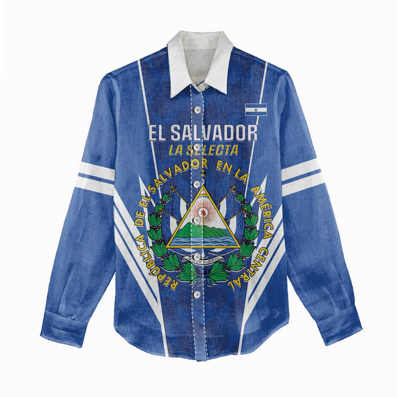 Custom El Salvador Football 2025 Vamos La Selecta Women Casual Shirt
