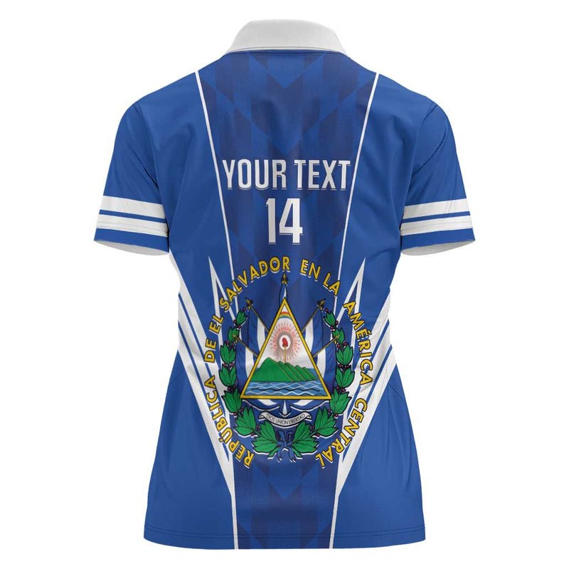 Custom El Salvador Football 2025 Vamos La Selecta Women Polo Shirt