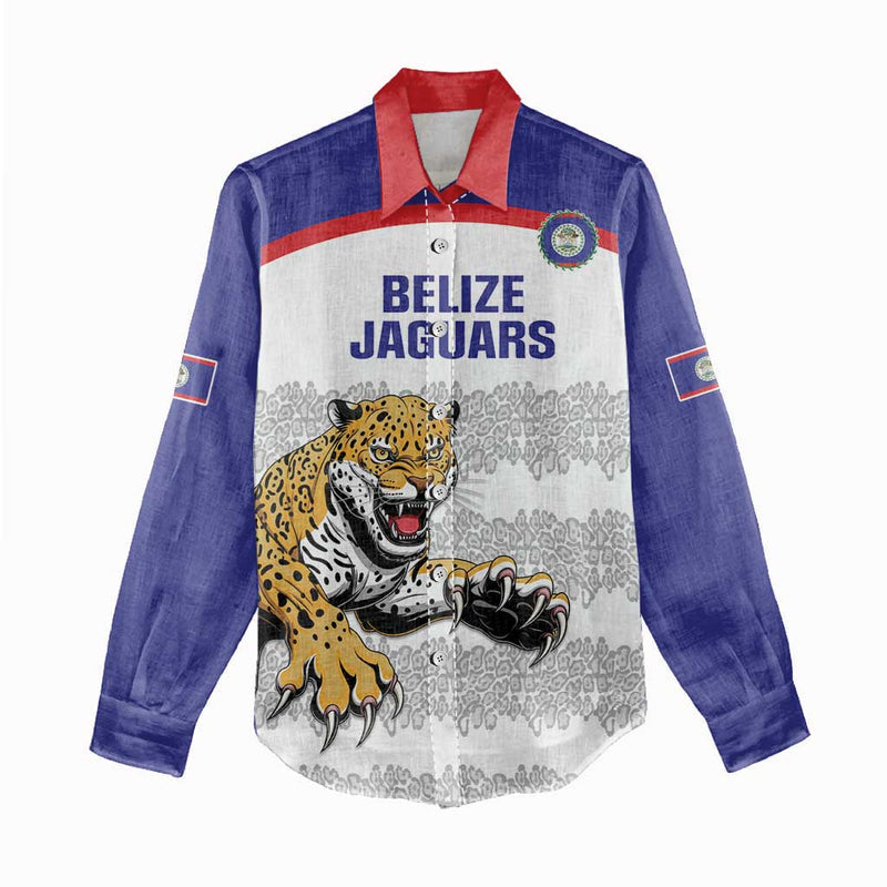 Custom Belize Football 2025 Go Jaguars Women Casual Shirt