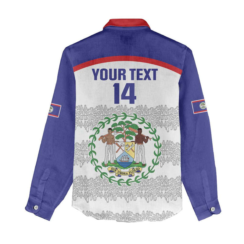 Custom Belize Football 2025 Go Jaguars Women Casual Shirt