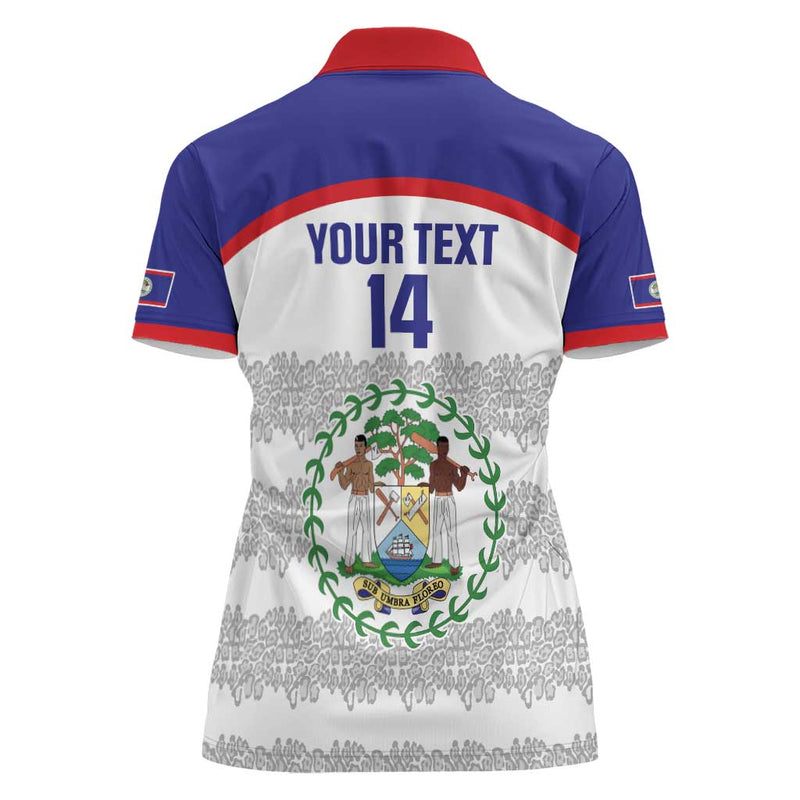 Custom Belize Football 2025 Go Jaguars Women Polo Shirt