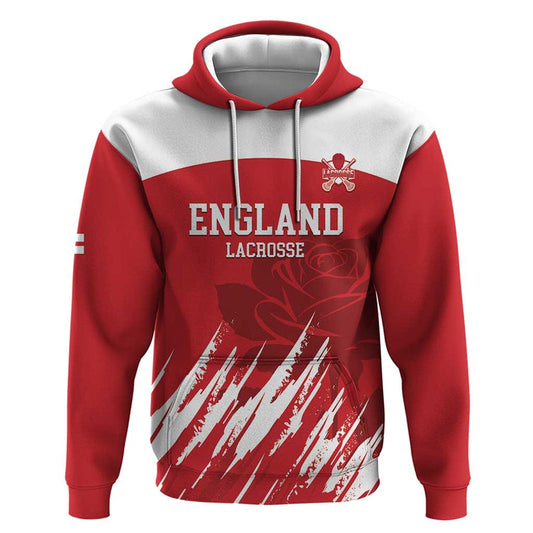 Custom England Lacrosse Go Champions Rose Hoodie