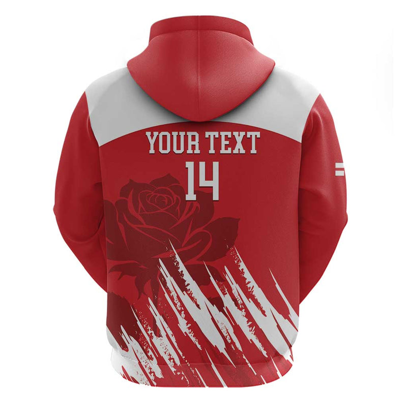 Custom England Lacrosse Go Champions Rose Hoodie