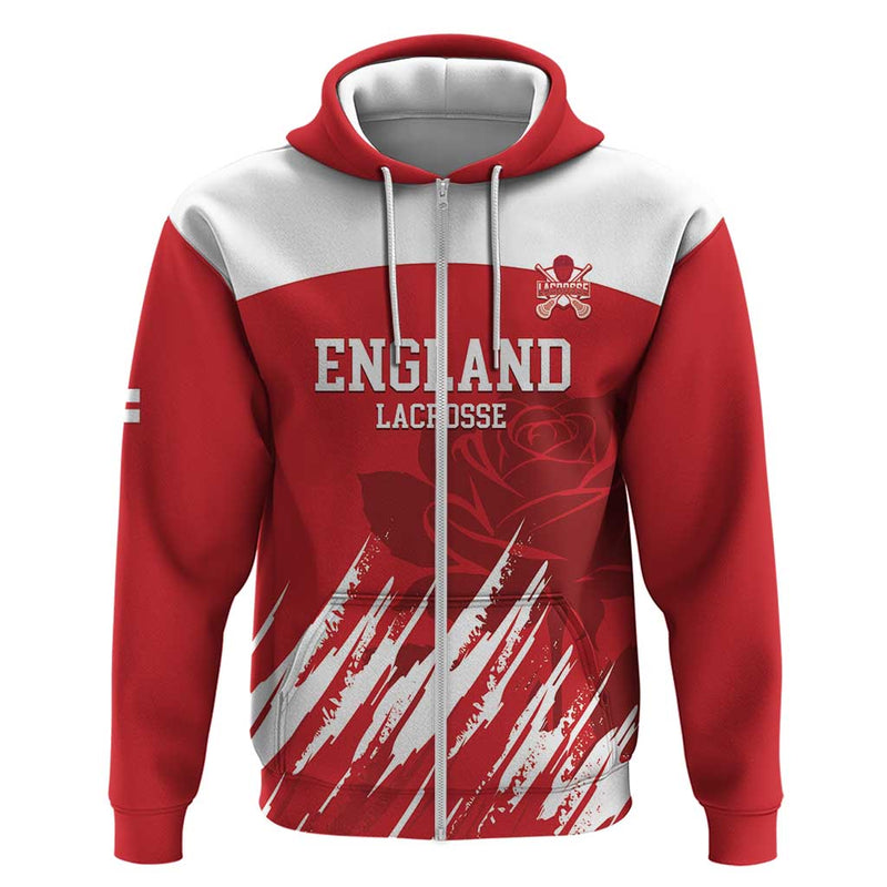 Custom England Lacrosse Go Champions Rose Hoodie