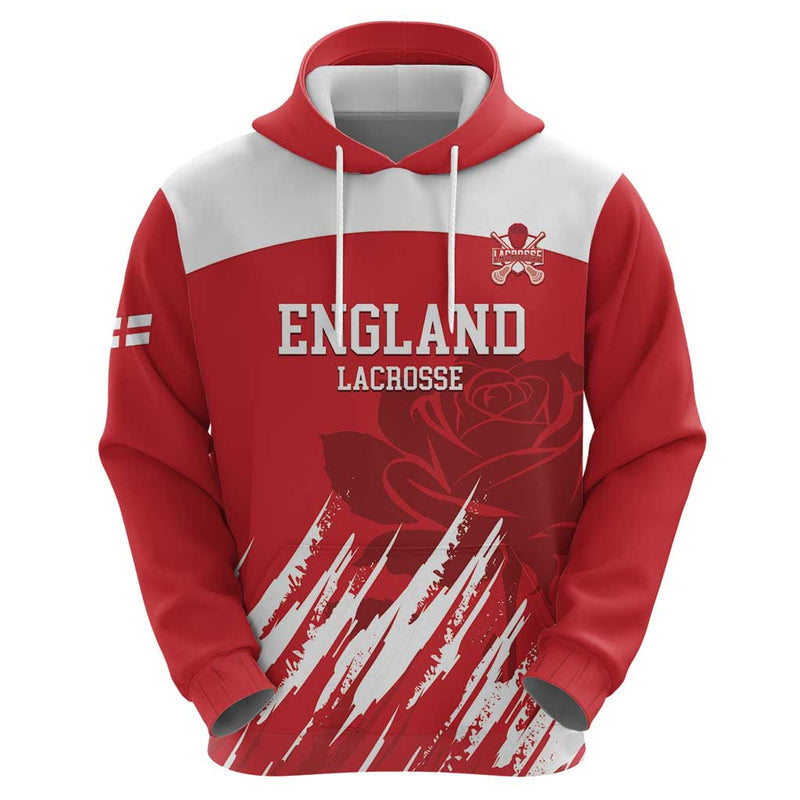 Custom England Lacrosse Go Champions Rose Hoodie
