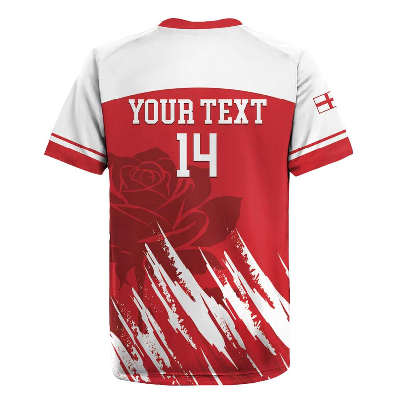 Custom England Lacrosse Go Champions Rose Rugby Jersey