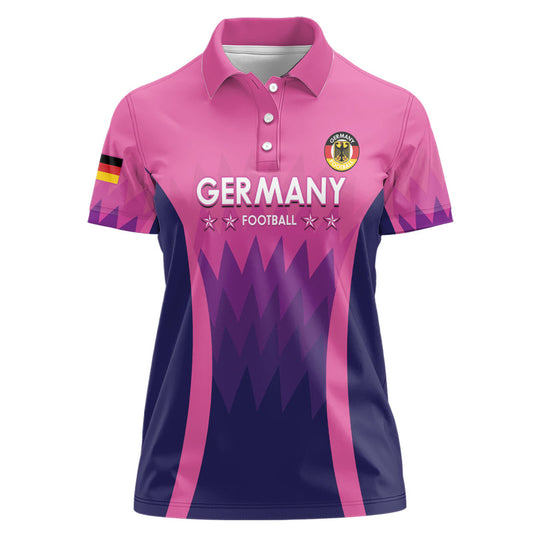 Custom Germany Football 2024 Nationalelf - Pink Version Women Polo Shirt