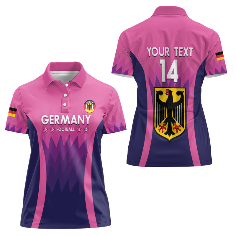 Custom Germany Football 2024 Nationalelf - Pink Version Women Polo Shirt