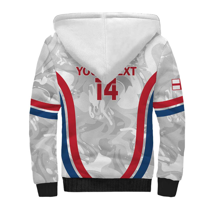 Custom England Darts Go Champions Grunge Marble Style Sherpa Hoodie