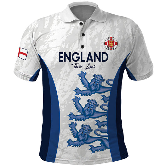 Custom England Football 2024 Go Champions Three Lions Polo Shirt