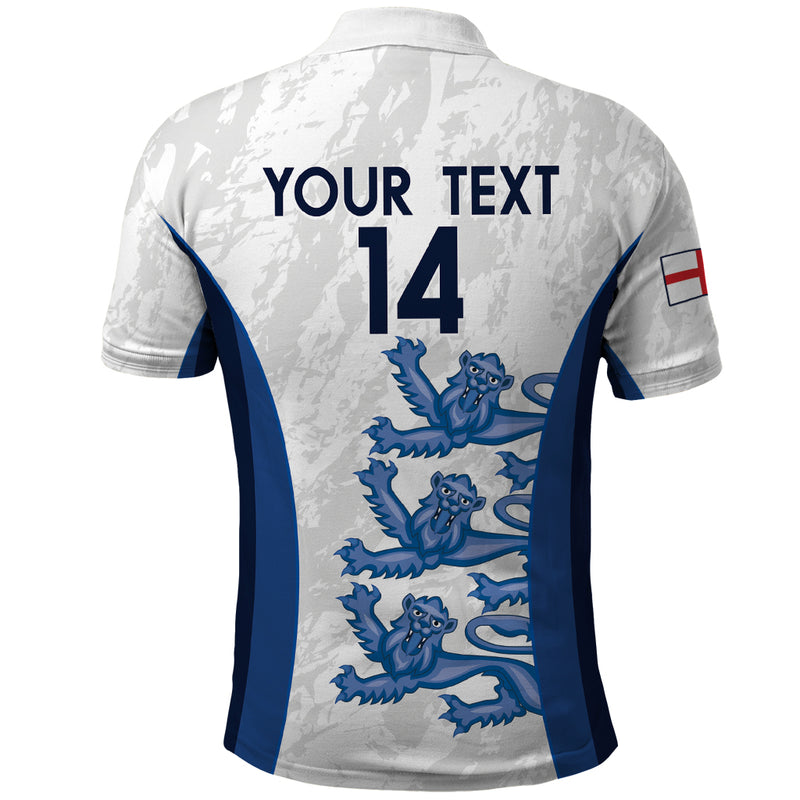 Custom England Football 2024 Go Champions Three Lions Polo Shirt