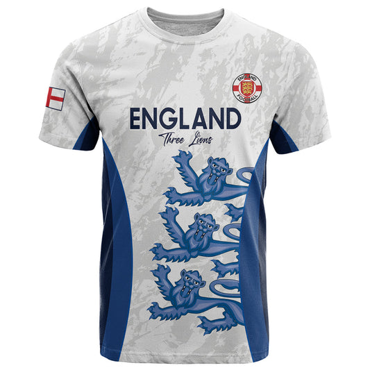 Custom England Football 2024 Go Champions Three Lions T Shirt
