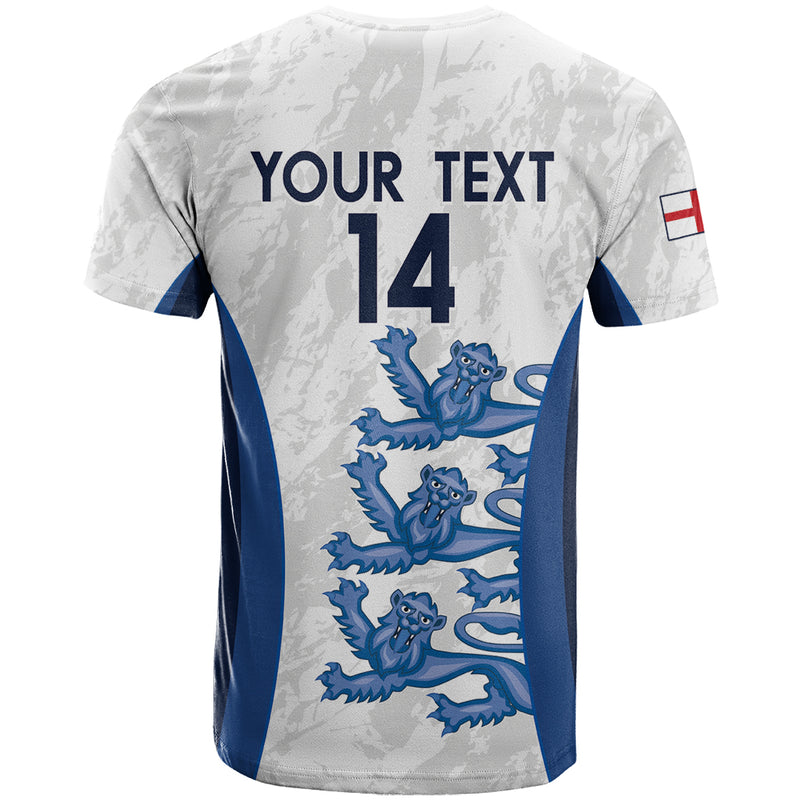 Custom England Football 2024 Go Champions Three Lions T Shirt