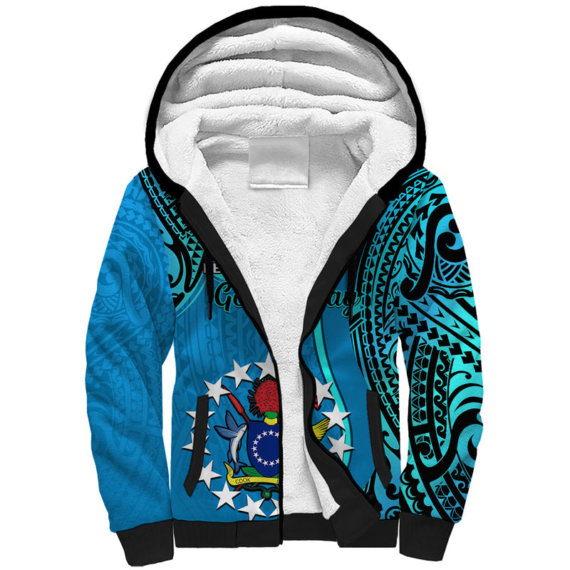 13 March Penrhyn Island Gospel Day Cook Islands Tribal Pattern Sherpa Hoodie