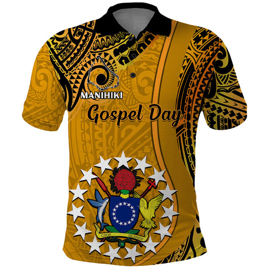 8 August Manihiki Island Gospel Day Cook Islands Tribal Pattern Polo Shirt