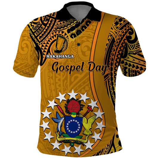 15 August Rakahanga Island Gospel Day Cook Islands Tribal Pattern Polo Shirt