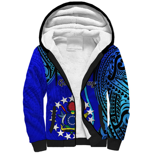8 December Pukapuka Island Gospel Day Cook Islands Tribal Pattern Sherpa Hoodie