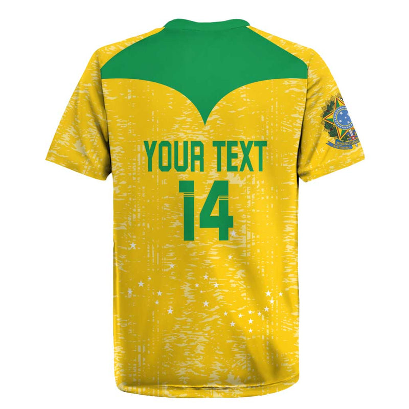 Custom Brasil Volleyball Vai Canarinhos! Rugby Jersey