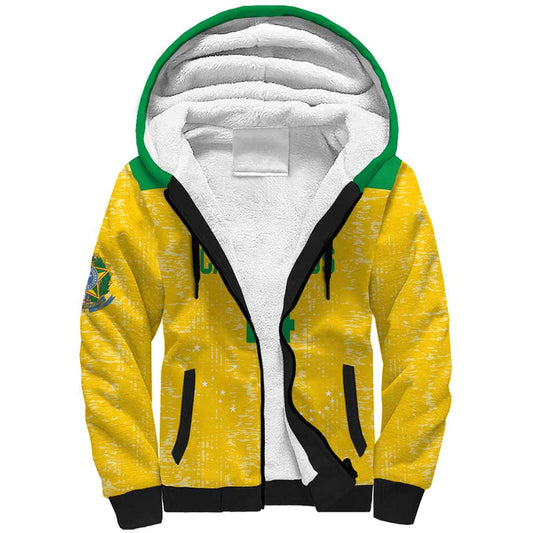 Custom Brasil Volleyball Vai Canarinhos! Sherpa Hoodie