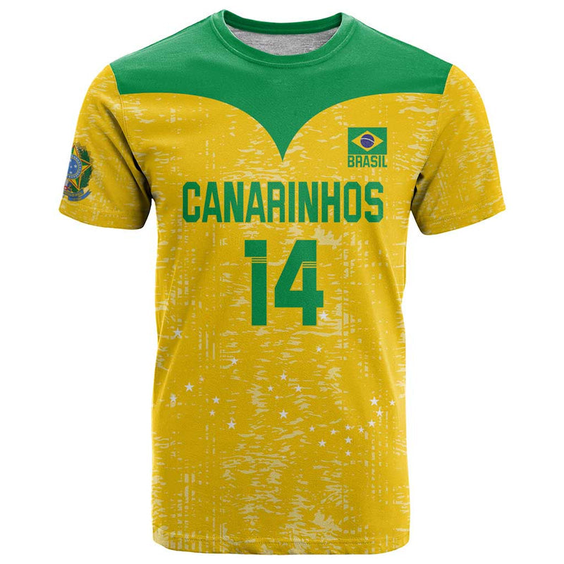 Custom Brasil Volleyball Vai Canarinhos! T Shirt