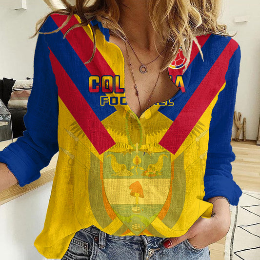 Custom Colombia Football Las Chicas Superpoderosas 2023 World Cup Women Casual Shirt