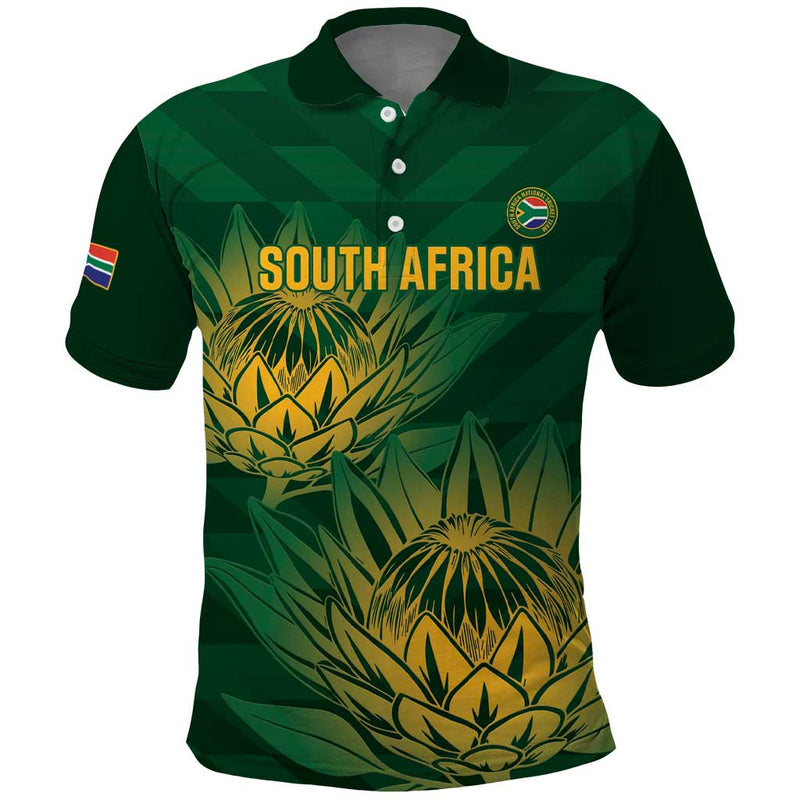 Custom South Africa Cricket Go Champions Proteas Polo Shirt