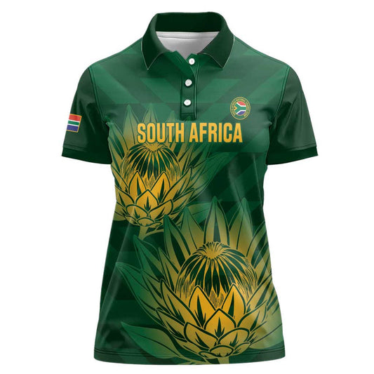 Custom South Africa Cricket Go Champions Proteas Women Polo Shirt